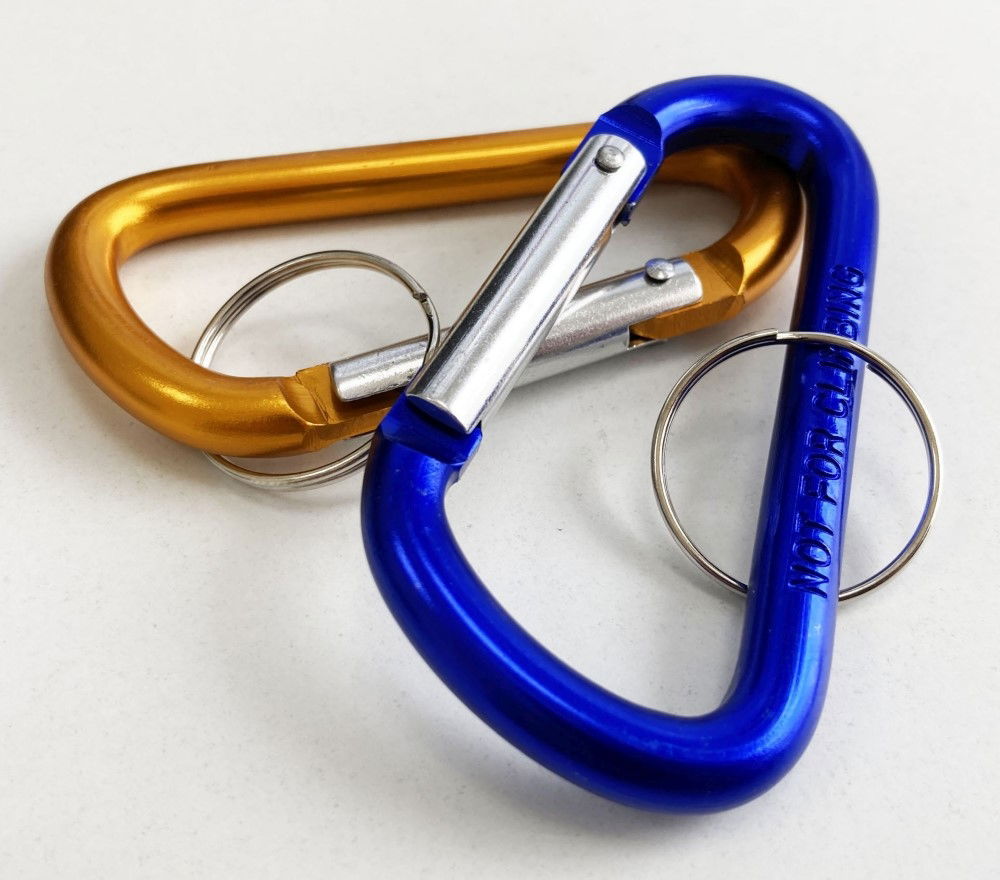 ALUMINIUM SPRING LINK SET 2pc 40x75mm WITH KEY LOOPS ORANGE BLUE - TOOLZONE KDPHW065
