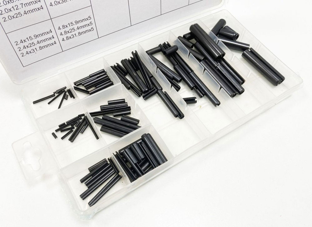 ROLL PIN ASSORTMENT 120pc IN STORAGE BOX - TOOLZONE KDPHW157