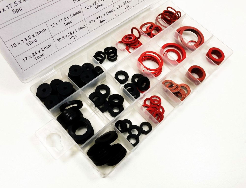SEALING WASHER ASSORTMENT 141pc IN STORAGE BOX - TOOLZONE KDPHW181