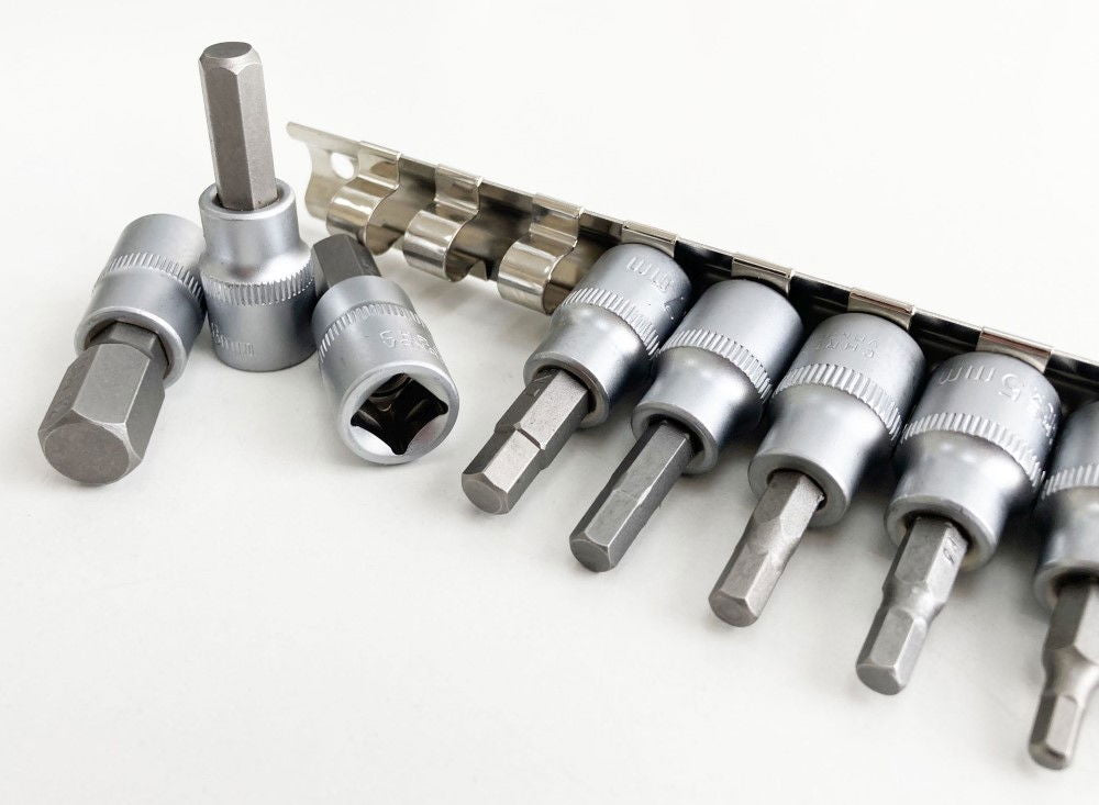 HEX BIT SOCKET SET METRIC 3/8 DRIVE 9pc CHROME VANADIUM - TOOLZONE KDPHX035