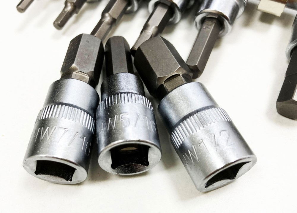HEX KEY SET AF 3/8 DRIVE 9pc ON RAIL CHROME VANADIUM - TOOLZONE KDPHX054