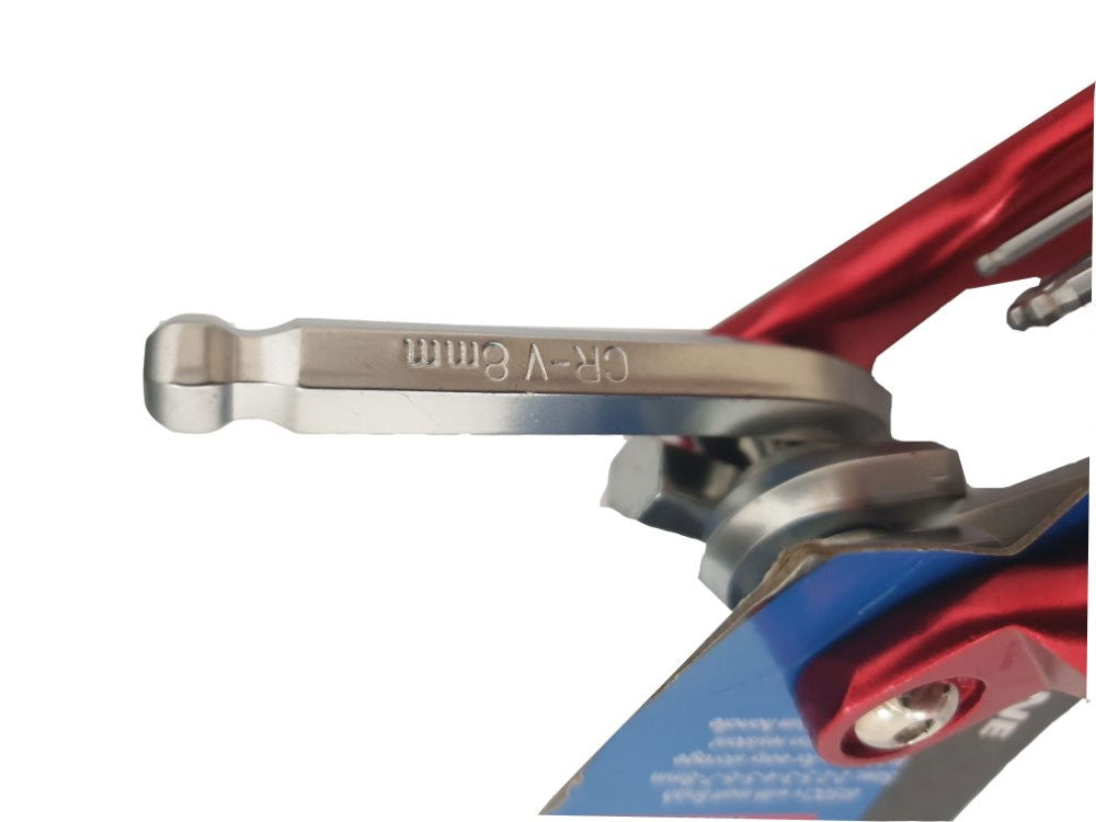 HEX KEY SET BALL END METRIC 8pc FOLDING ALUMINIUM FRAME - TOOLZONE KDPHX055