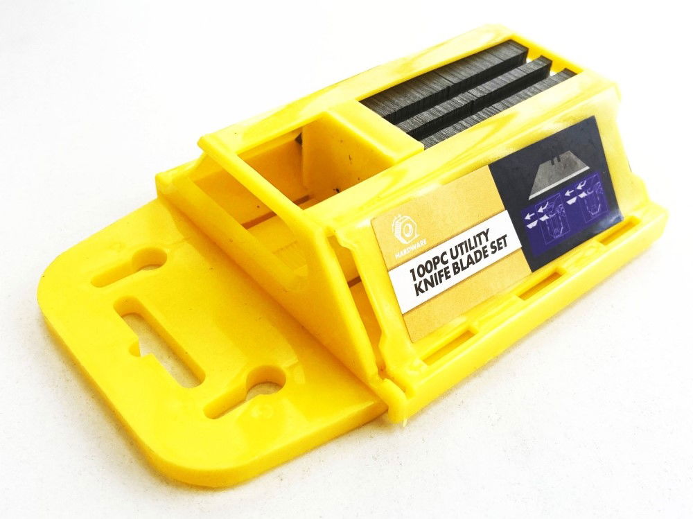 UTILITY KNIFE BLADES HEAVY DUTY 100pc IN DISPENSER - TOOLZONE KDPKN053