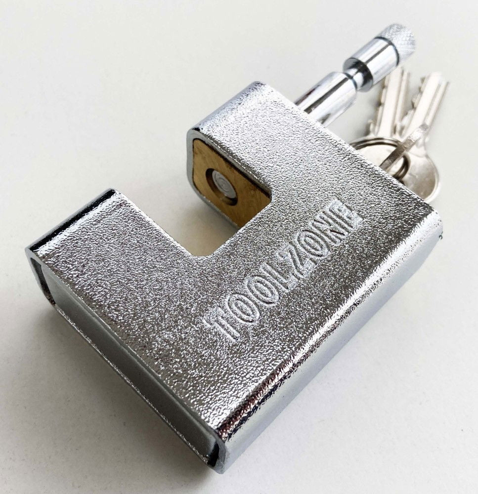 PADLOCK ARMOURED CONTAINER 63mm WITH 3 KEYS - TOOLZONE KDPLK010