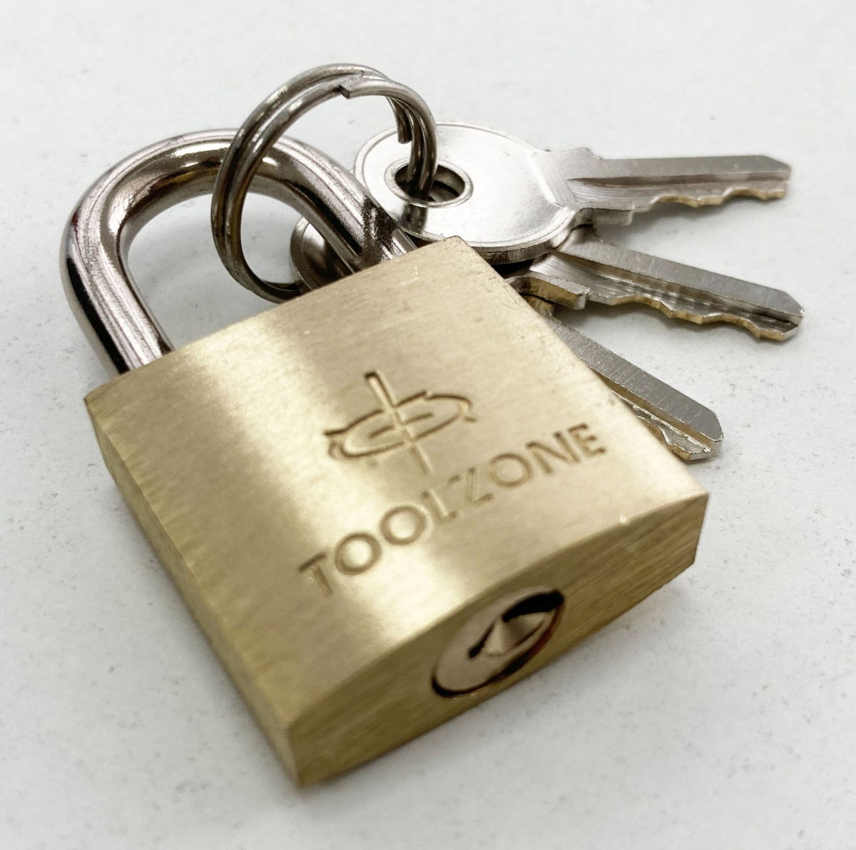 PADLOCK HEAVY DUTY BRASS 25mm WITH 3 KEYS - TOOLZONE KDPLK014