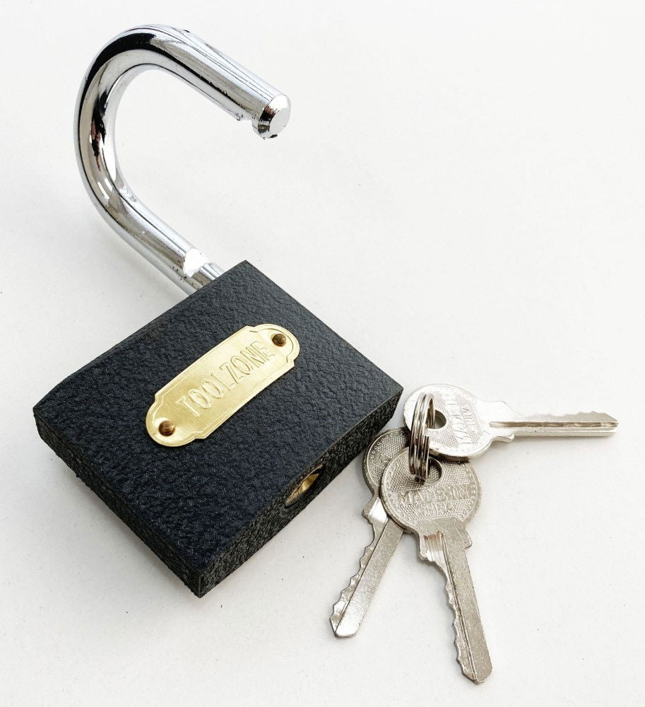 PADLOCK CAST IRON 63mm WITH 3 KEYS - TOOLZONE KDPLK030