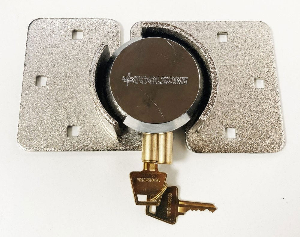 SHACKLESS LOCK AND HASP 73mm CONCEALED SHACKLE WITH 2 KEYS - TOOLZONE KDPLK107