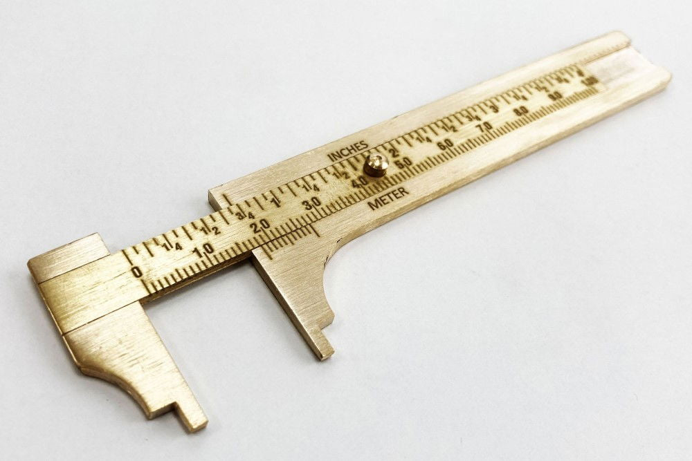 CALIPER VERNIER BRASS 100mm METRIC AND IMPERIAL - TOOLZONE KDPMS060