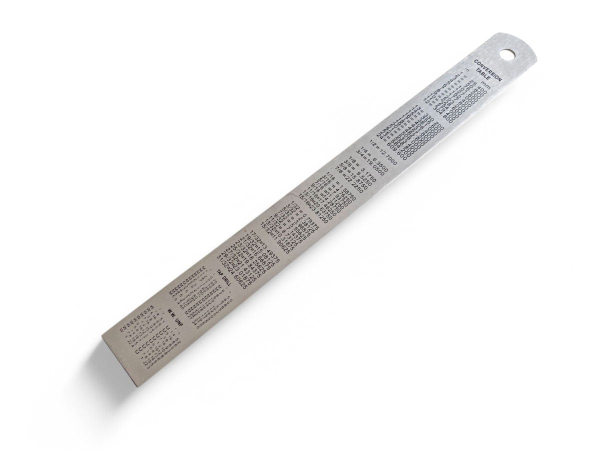 STAINLESS STEEL RULER 6 1mm THICKNESS METRIC AND IMPERIAL - TOOLZONE KDPMS099