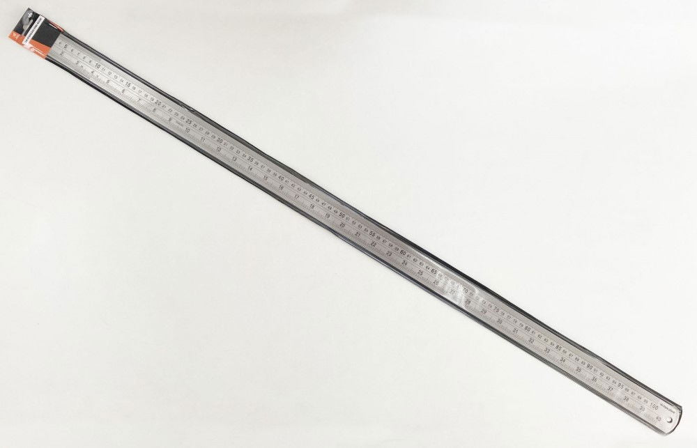 STAINLESS STEEL RULER 1m 1.5mm THICKNESS METRIC AND IMPERIAL - TOOLZONE KDPMS102