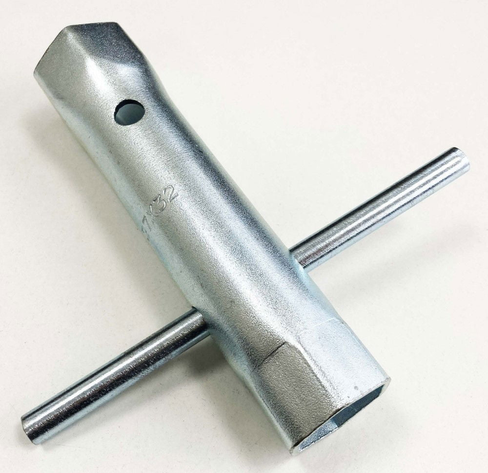 TAP BACKNUT SPANNER 27 x 32mm DOUBLE ENDED STEEL WITH TOMMY BAR - TOOLZONE KDPPB018