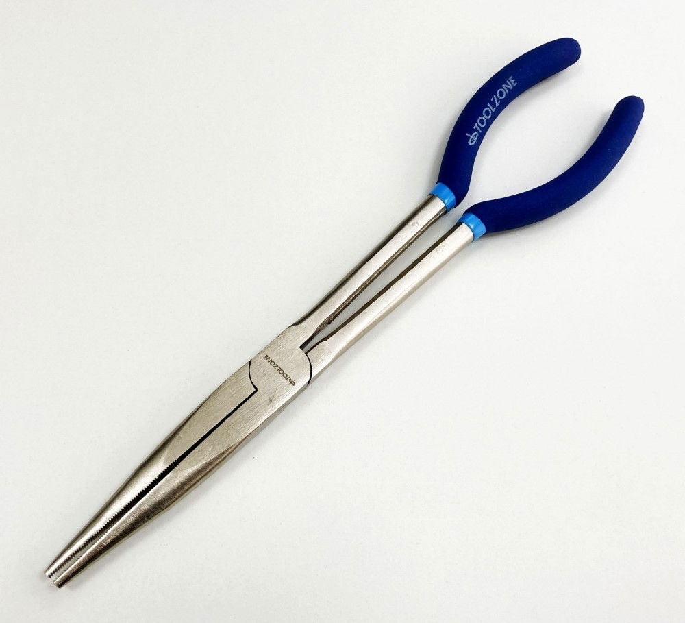 LONG NOSE PLIERS STRAIGHT 11 CRV SOFT GRIP HANDLES - TOOLZONE KDPPL132