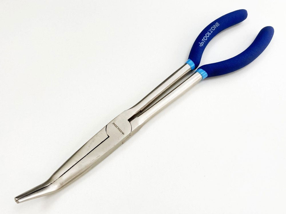 BENT NOSE PLIERS 45 DEGREE 11 CRV SOFT GRIP HANDLES - TOOLZONE KDPPL133
