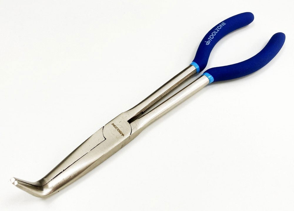 BENT NOSE PLIERS 90 DEGREE 11 CRV SOFT GRIP HANDLES - TOOLZONE KDPPL134