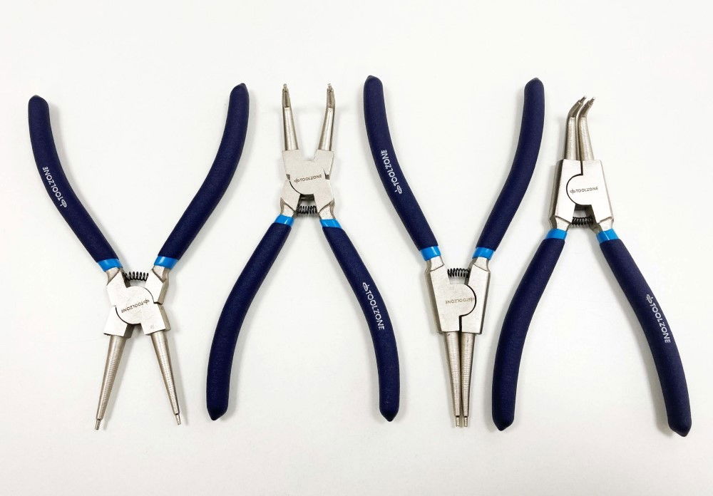CIRCLIP PLIER SET 4PC 7 CRV 6150 DROP FORGED STEEL - TOOLZONE KDPPL138