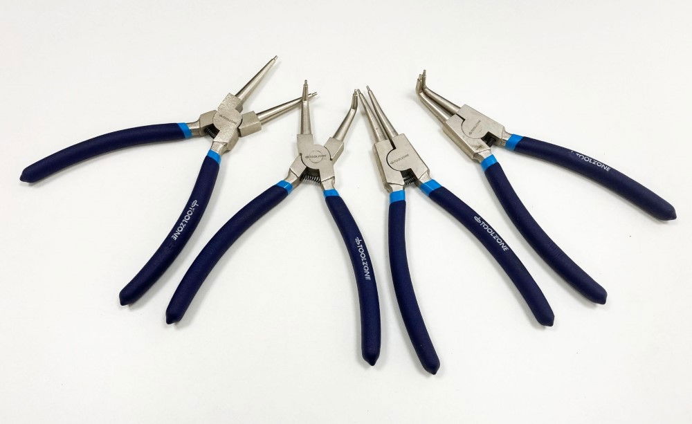 CIRCLIP PLIER SET 4PC 9 CRV 6150 DROP FORGED STEEL - TOOLZONE KDPPL139