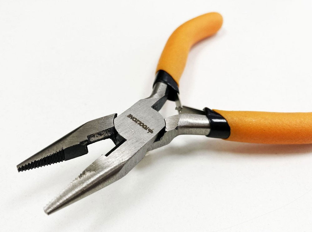 MINI LONG NOSE PLIER SPRING LOADED FOAM HANDLES - TOOLZONE KDPPL176