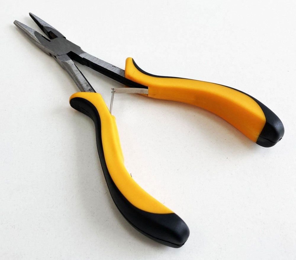 PRECISION LONG NOSE PLIERS LEAF SPRING CARBON STEEL - TOOLZONE KDPPL185