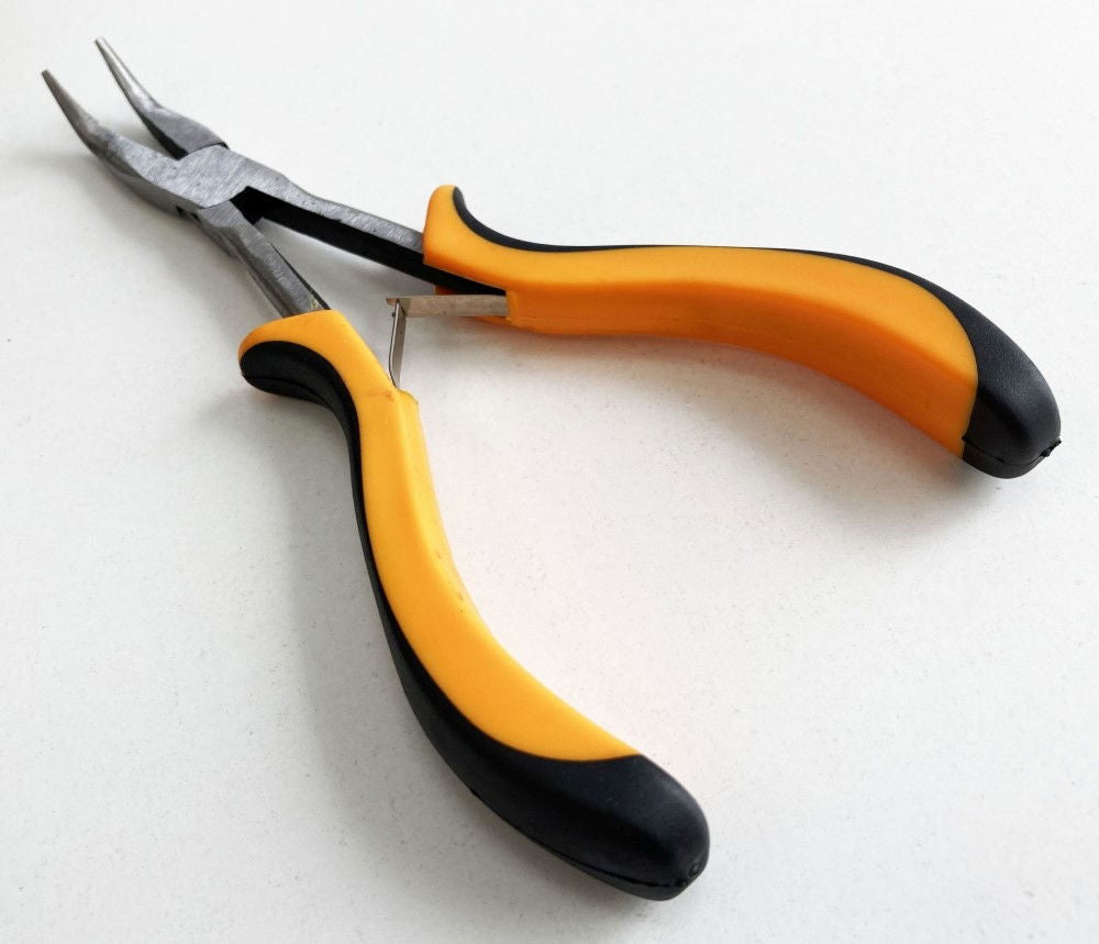 PRECISION BENT NOSE PLIERS LEAF SPRING CARBON STEEL - TOOLZONE KDPPL186