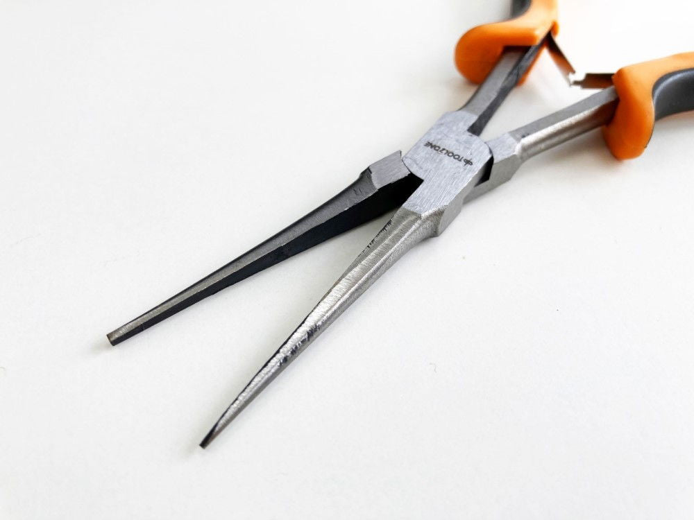 PRECISION NEEDLE NOSE PLIERS LEAF SPRING CARBON STEEL - TOOLZONE KDPPL187