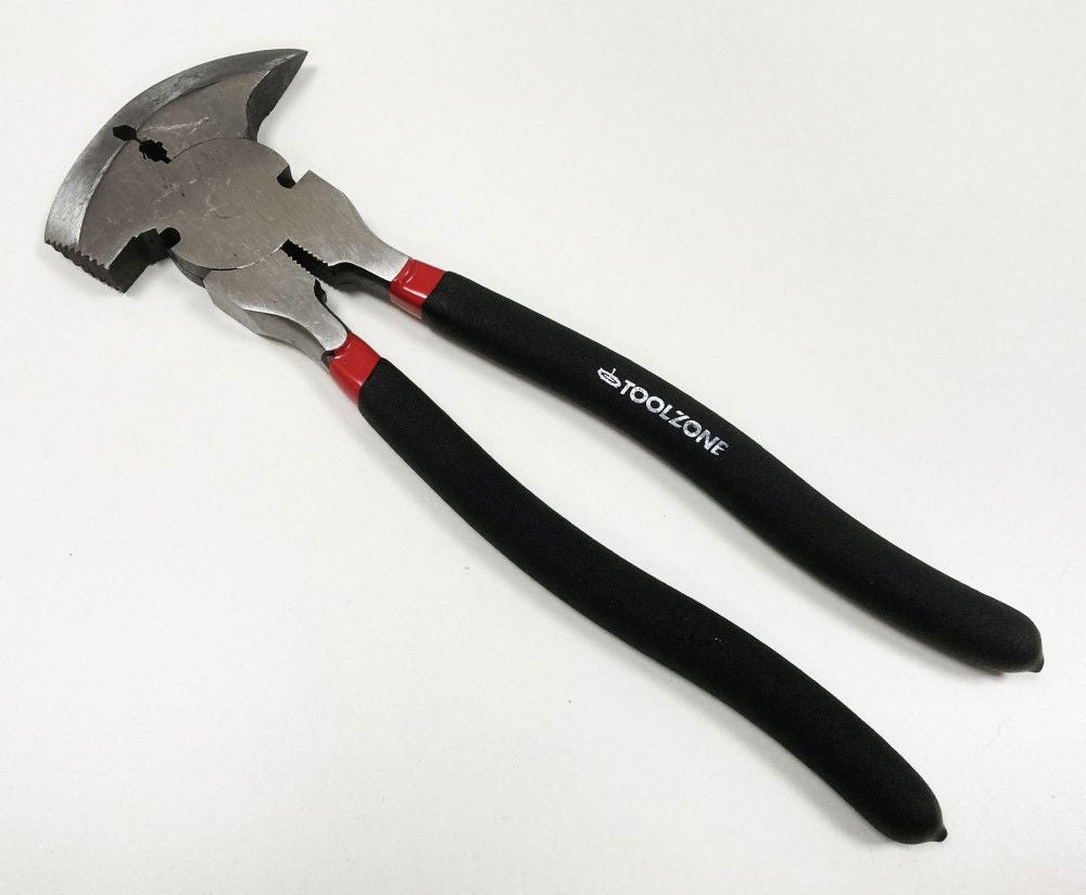 FENCING PLIERS 10.5 DROP FORGED CARBON STEEL DIPPED HANDLE - TOOLZONE KDPPL223