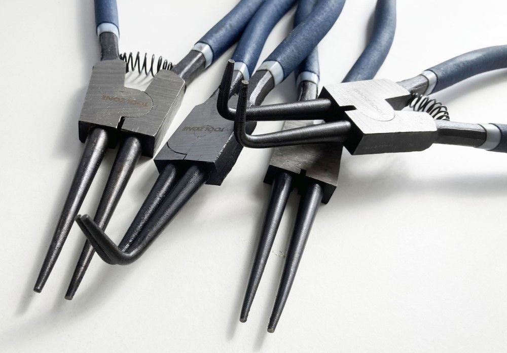 CIRCLIP PLIERS SET 4PC 13 INTERNAL AND EXTERNAL STRAIGHT AND BENT - TOOLZONE KDPPL243