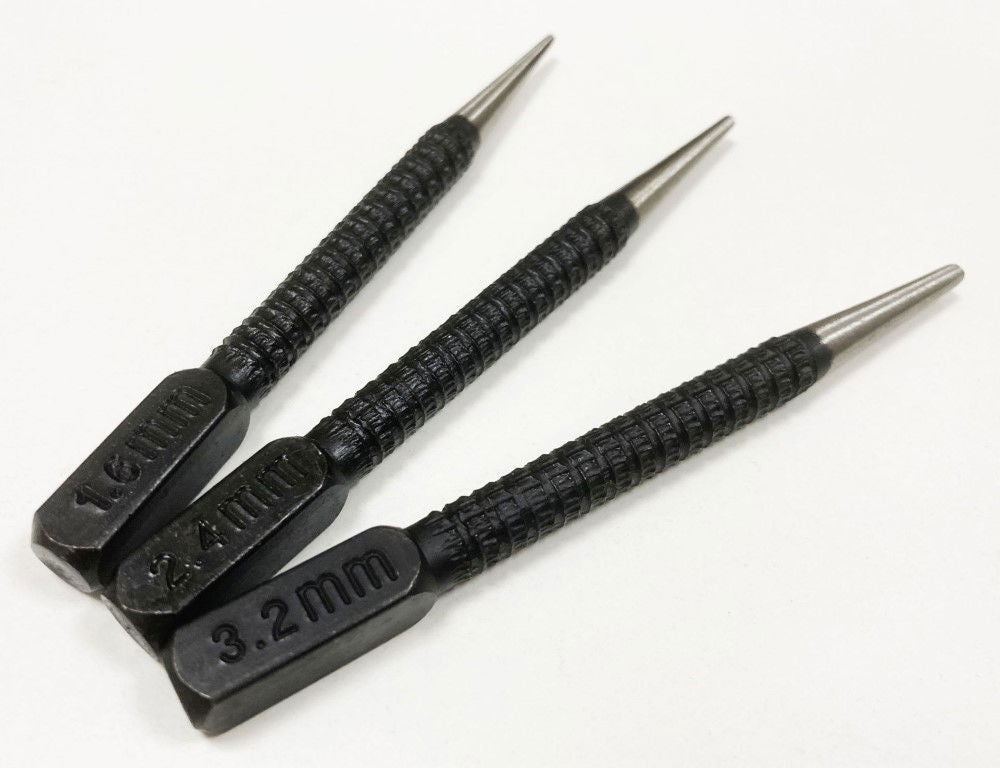 NAIL PUNCH SET 3PC 1/16, 3/32, 1/8 ALLOY STEEL - TOOLZONE KDPPN096