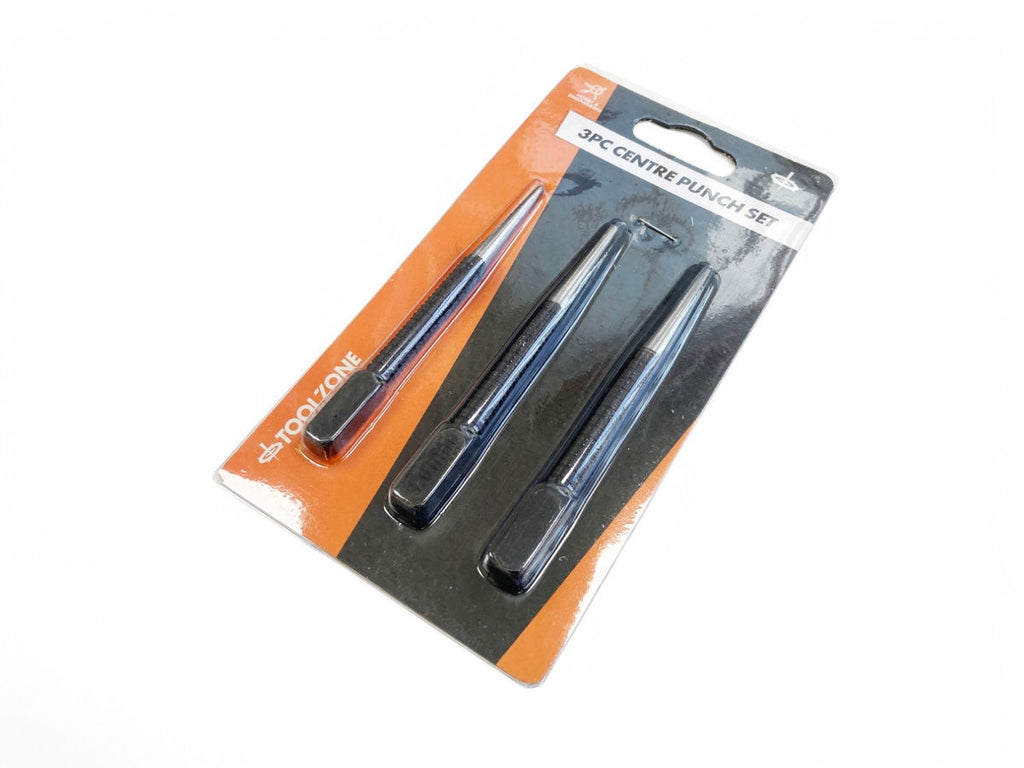 CENTRE PUNCH SET 3PC 1/16, 3/32, 1/8 ALLOY STEEL - TOOLZONE KDPPN097