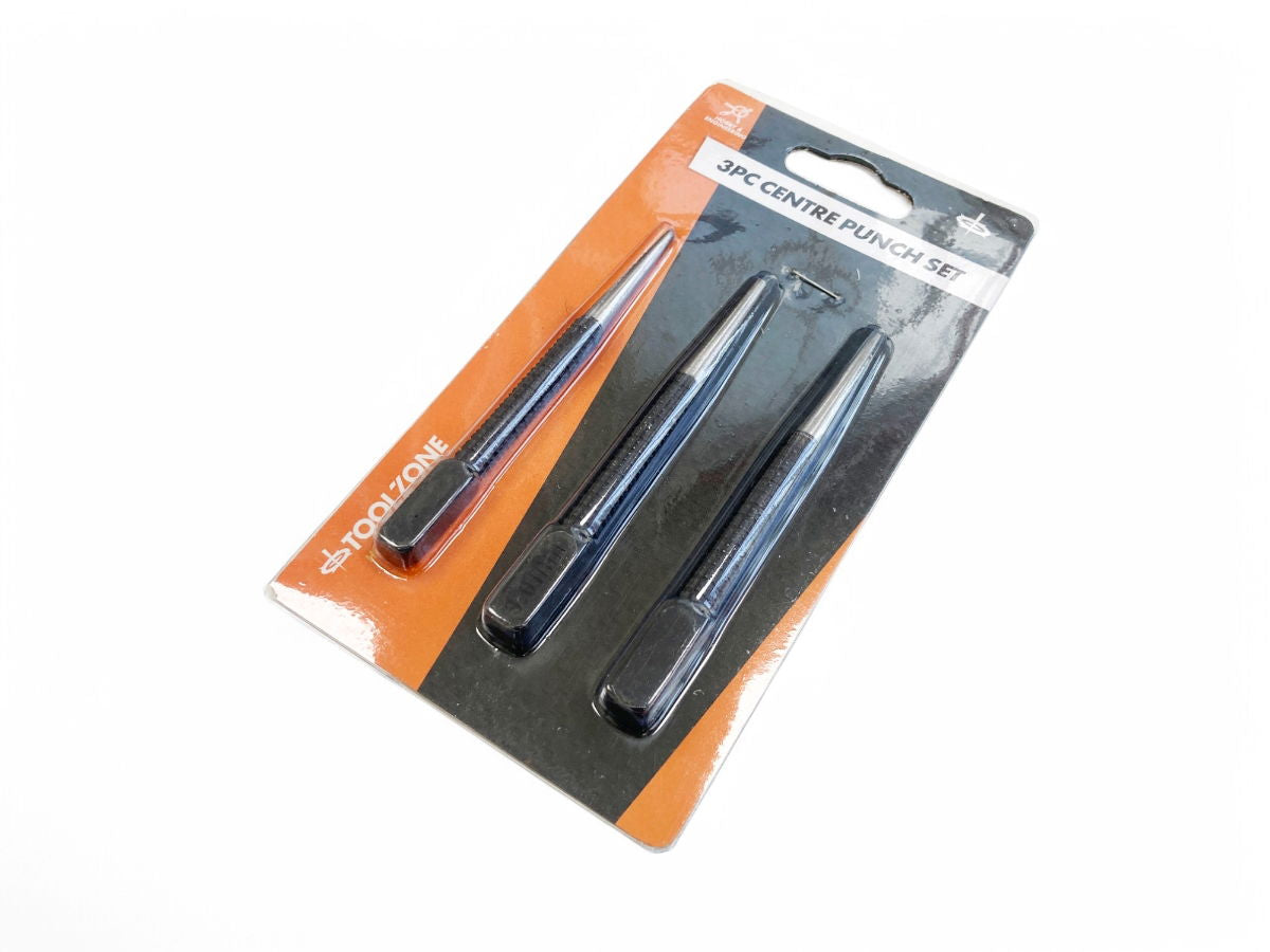 CENTRE PUNCH SET 3PC 1/16, 3/32, 1/8 ALLOY STEEL - TOOLZONE KDPPN097