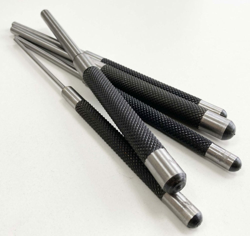 PIN PUNCH SET PARALLEL 5PC 1/8, 3/16, 1/4, 5/16, 3/8 HARDENED STEEL - TOOLZONE KDPPN100