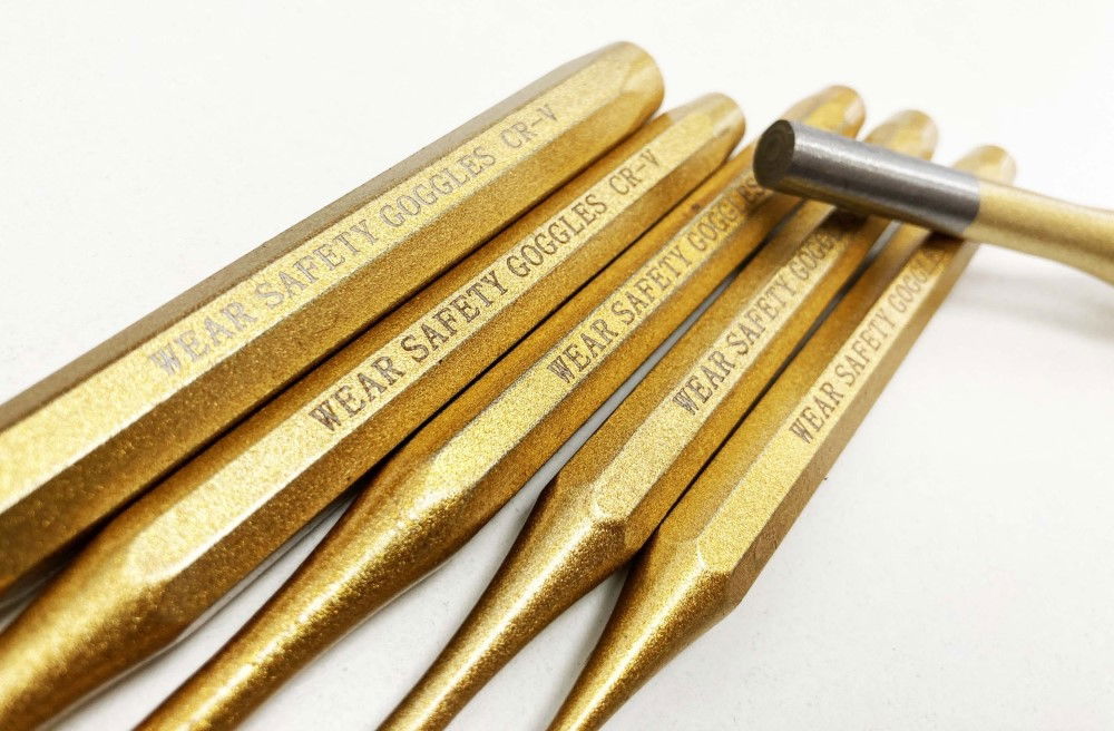 PIN PUNCH SET 6PC 3mm, 4mm, 5mm, 6mm, 7mm, 8mm CHROME VANADIUM - TOOLZONE KDPPN101
