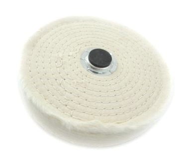 BUFFING MOP 6 COTTON CALICO 80 LAYERS WITH ARBOUR AND FLANGES - TOOLZONE KDPPW065