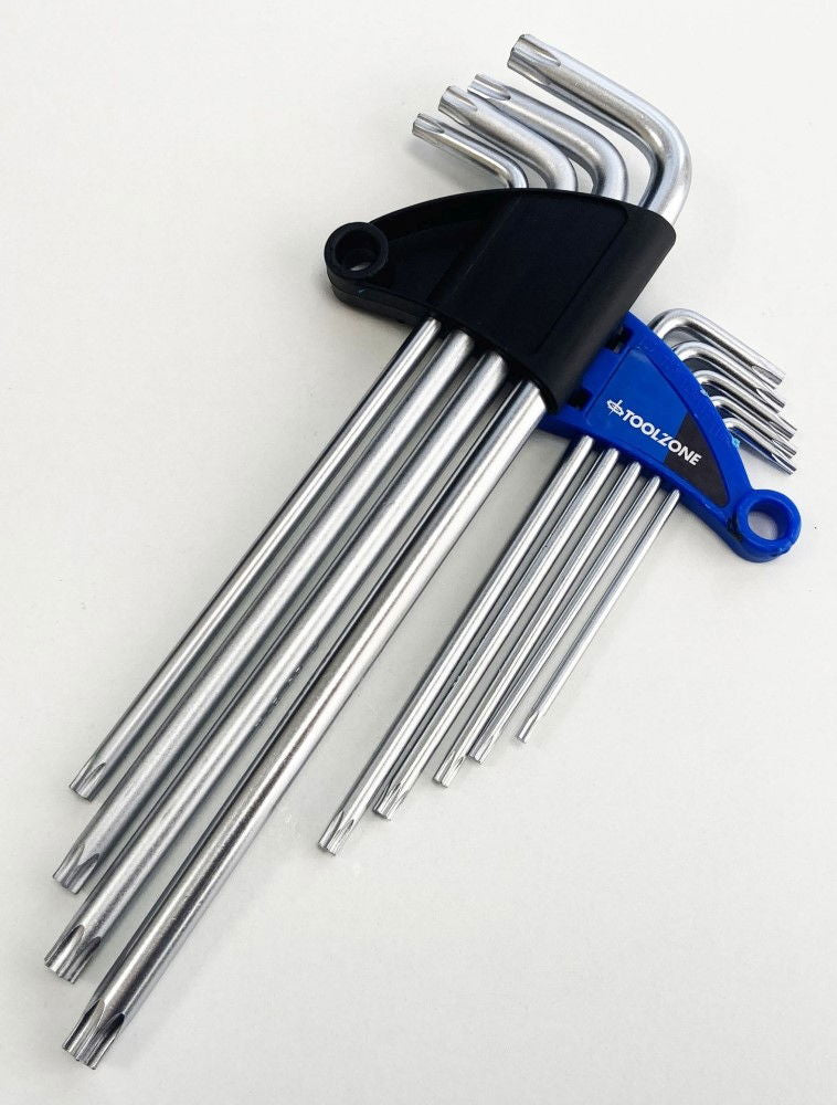 EXTRA-LONG TAMPERPROOF STAR KEY SET 9PC T10-T50 - TOOLZONE KDPSD076