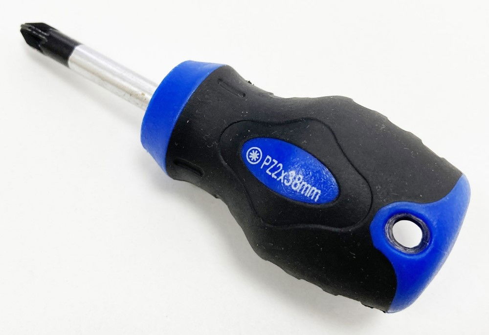 SCREWDRIVER POZI 2 38mm STUBBY - TOOLZONE KDPSD146
