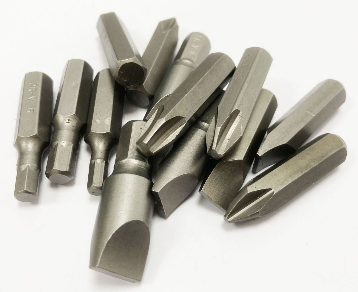 IMPACT BIT SET 13PC PH1-4 SLOT 5-12mm HEX 4-6mm - TOOLZONE KDPSD174