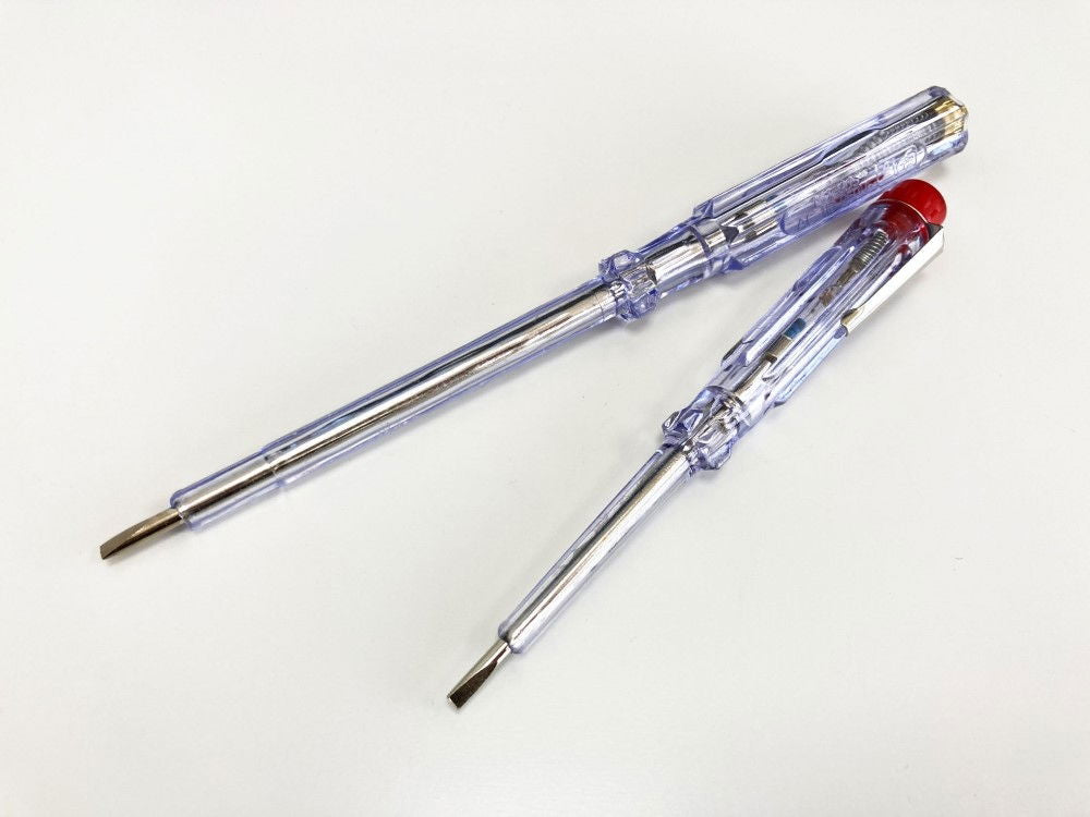 MAINS TESTER SET 2PC 140 x 3mm 190 x 4mm 100-250v - TOOLZONE KDPSD181