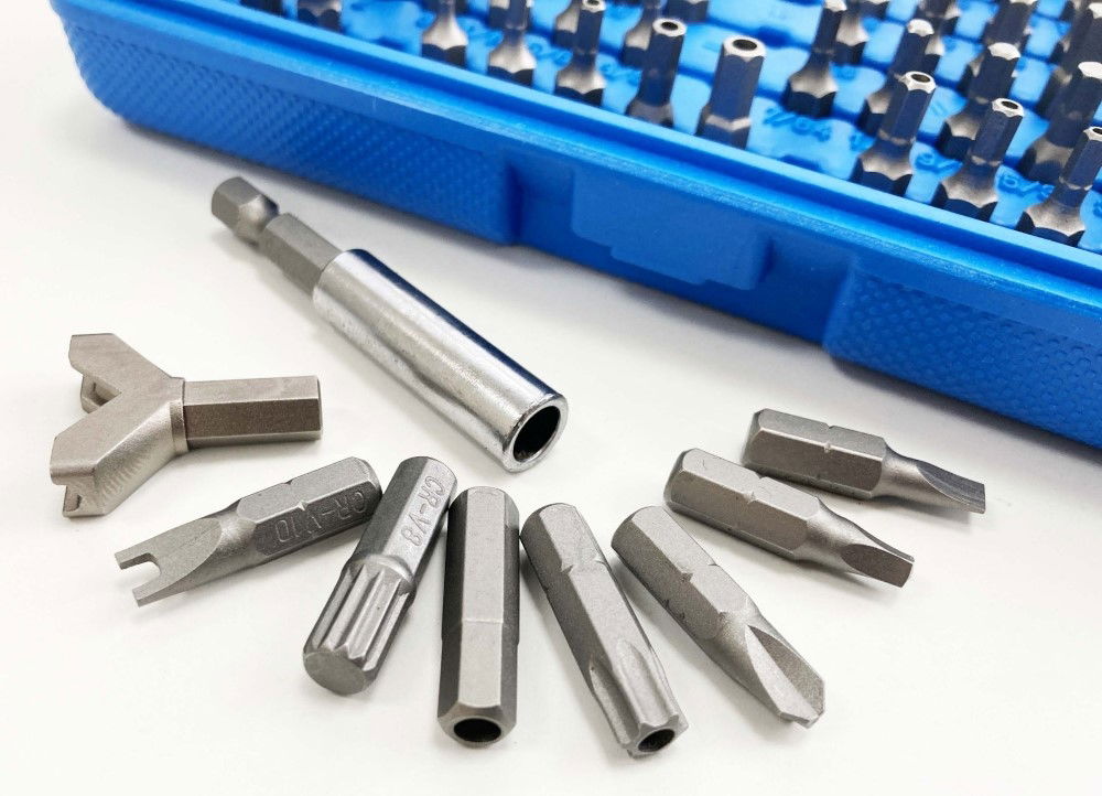 SECURITY POWER BIT SET CRV 100PC STAR TORQ SPLINE TRI-WING SQUARE SPANNER HEX - TOOLZONE KDPSD244