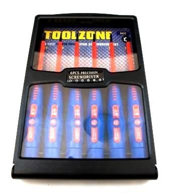 PRECISION VDE TAMPER STAR SCREWDRIVER SET 6PC T5-T10 - TOOLZONE KDPSD274