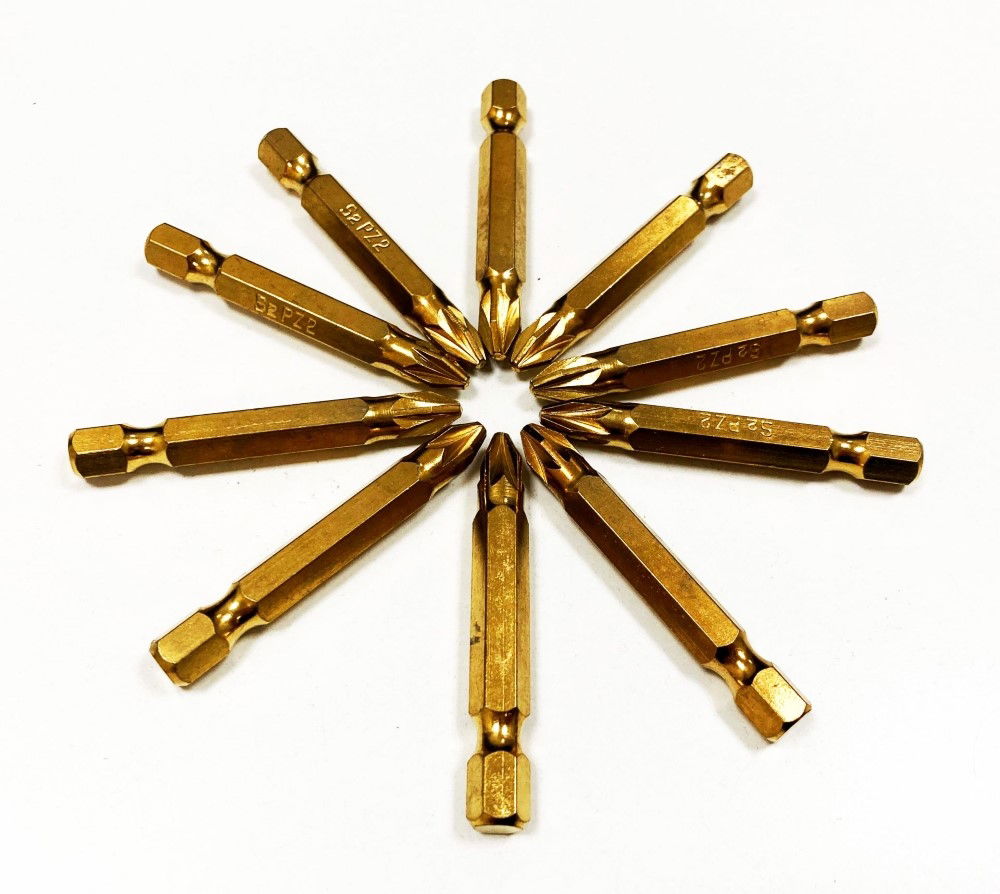 POZI POWER BITS 10PC PZ2 S2 50mm 1/4 HEX - TOOLZONE KDPSD281