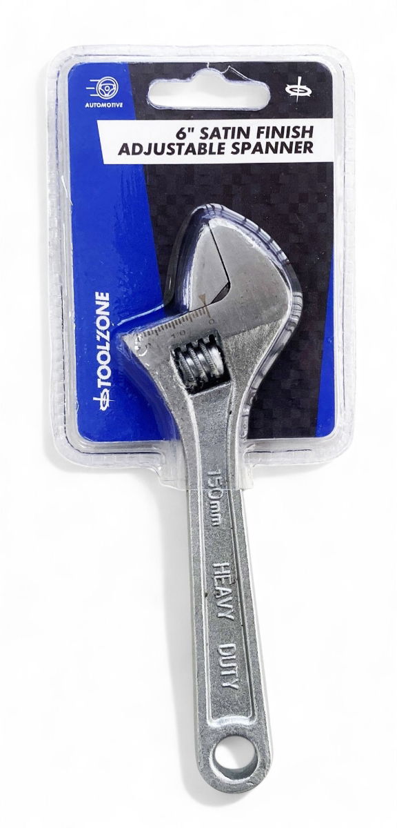 ADJUSTABLE SPANNER 6 MAX JAW 20mm DROP FORGED SATIN FINISH - TOOLZONE KDPSP050