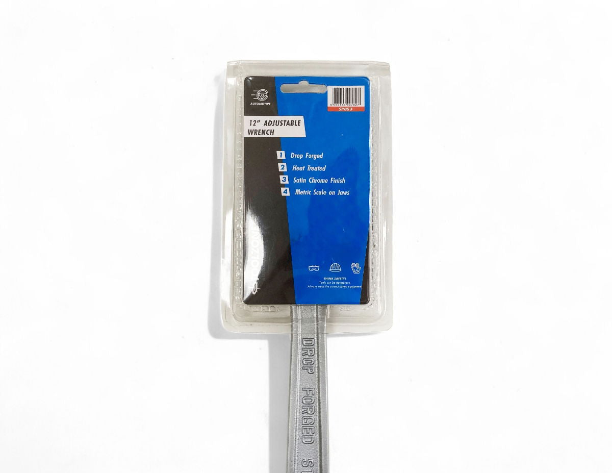 ADJUSTABLE SPANNER 12 MAX JAW 35mm DROP FORGED SATIN FINISH - TOOLZONE KDPSP053