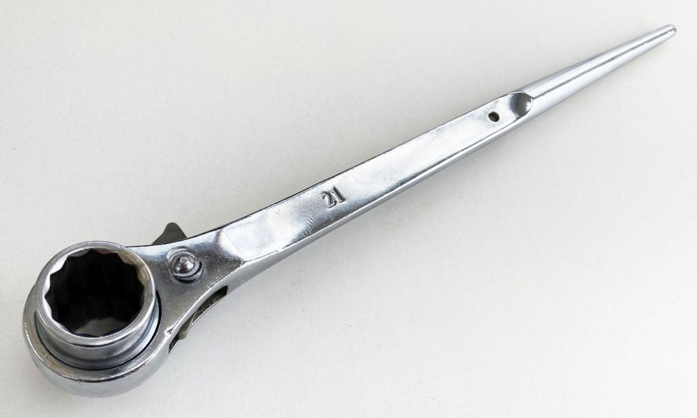 RATCHET PODGER WRENCH 19/21mm CHROME VANADIUM STEEL - TOOLZONE KDPSP139
