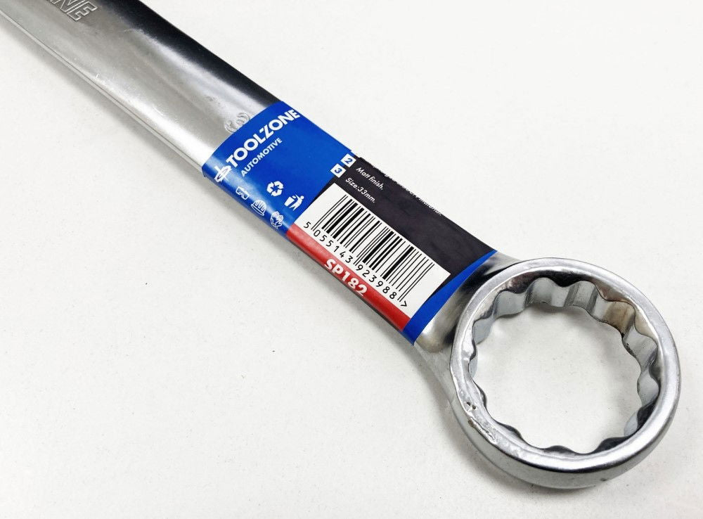 COMBINATION SPANNER 33mm 6150CRV MATT FINISH - TOOLZONE KDPSP182