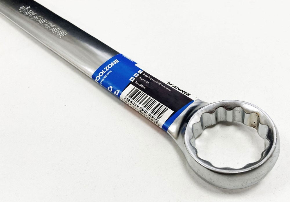 COMBINATION SPANNER 34mm 6150CRV MATT FINISH - TOOLZONE KDPSP183