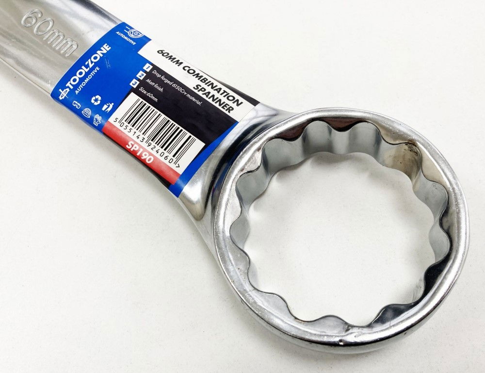 COMBINATION SPANNER 60mm 6150CRV MATT FINISH - TOOLZONE KDPSP190