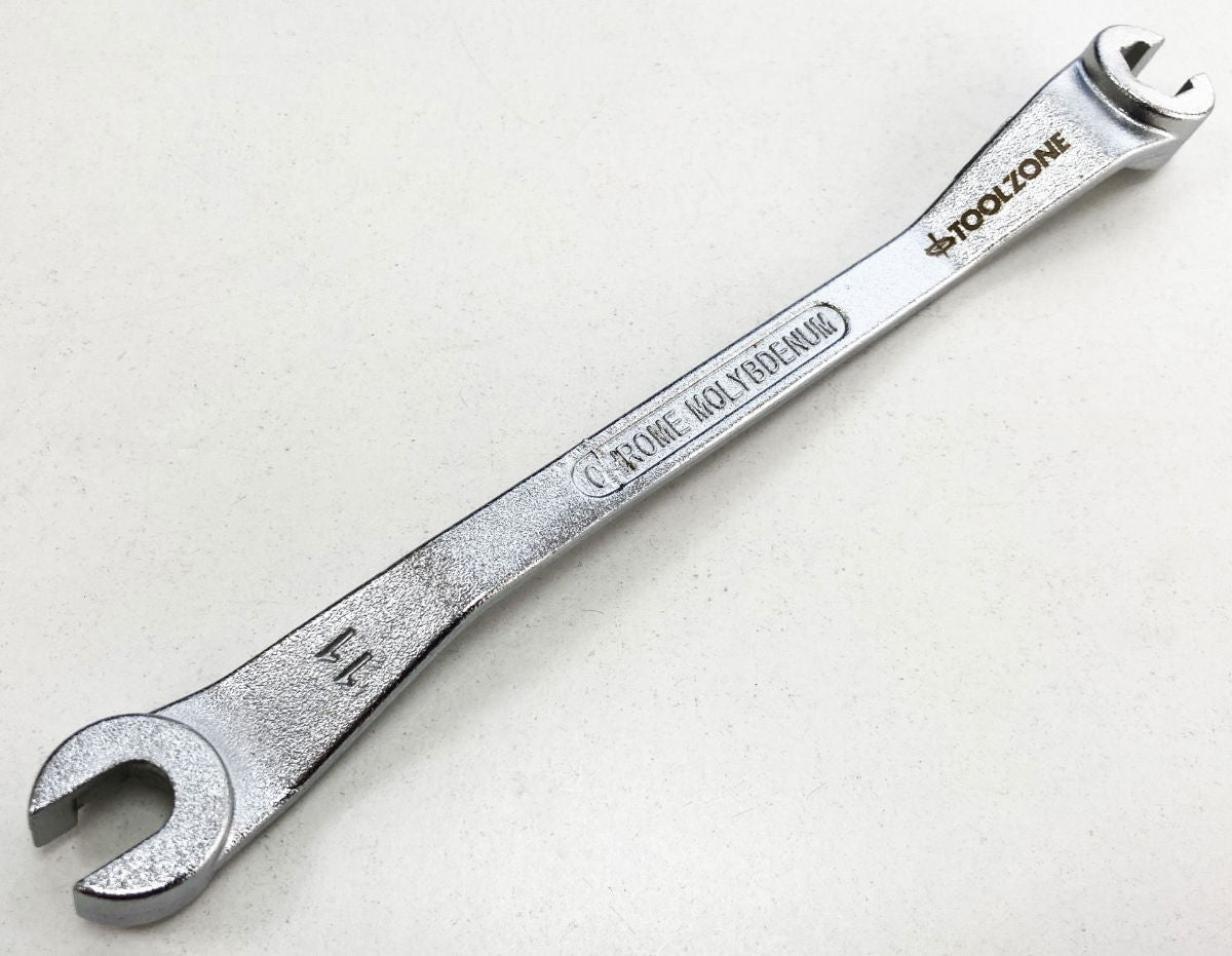 BRAKE LINE SPANNER 10 x 11mm 180mm OFFSET DESIGN - TOOLZONE KDPSP196