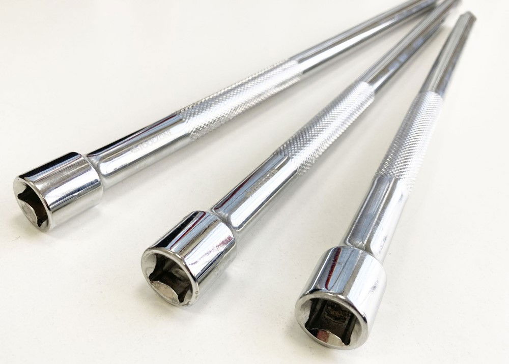 EXTENSION BAR SET 1/2 DRIVE 3pc 375mm 450mm 600mm 40CR STEEL - TOOLZONE KDPSS023