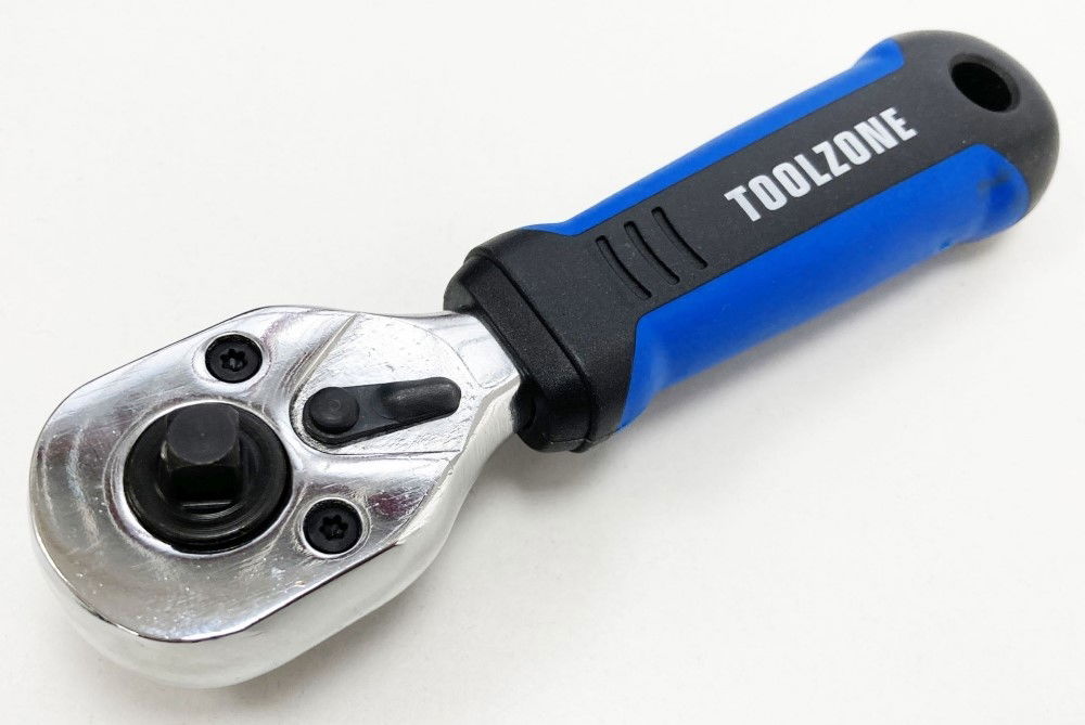 RATCHET HANDLE STUBBY 1/4 & 3/8 DRIVE 72 TEETH 5-3/8 - TOOLZONE KDPSS065