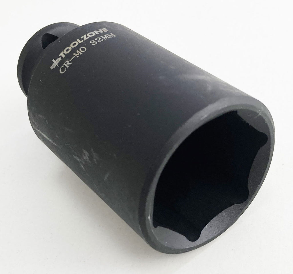 IMPACT SOCKET 1/2 DRIVE DEEP 32mm CRMO - TOOLZONE KDPSS133