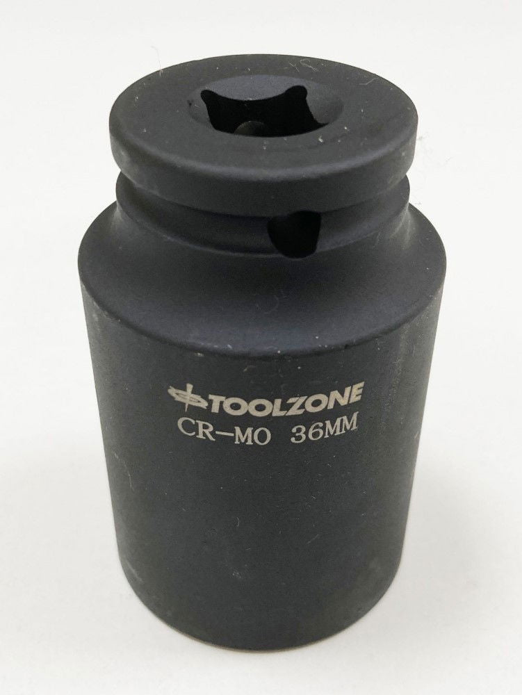 IMPACT SOCKET 1/2 DRIVE DEEP 36mm CRMO - TOOLZONE KDPSS134